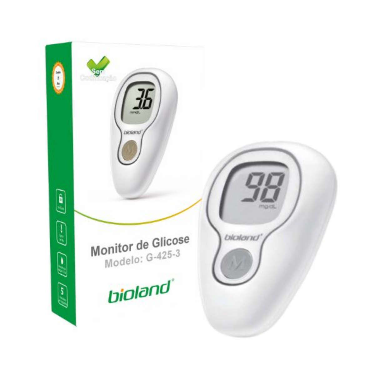 1 DIAGNOSTIC.KIT GLICOSE BIOLAND COMPLETO G425-3 - Imagem 1